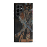 The Angel of Sodom - Christian Berard Samsung Case, Galaxy S22 Ultra / Matte, Black Smartphone Case Abstract Painting Shirtless Figure
