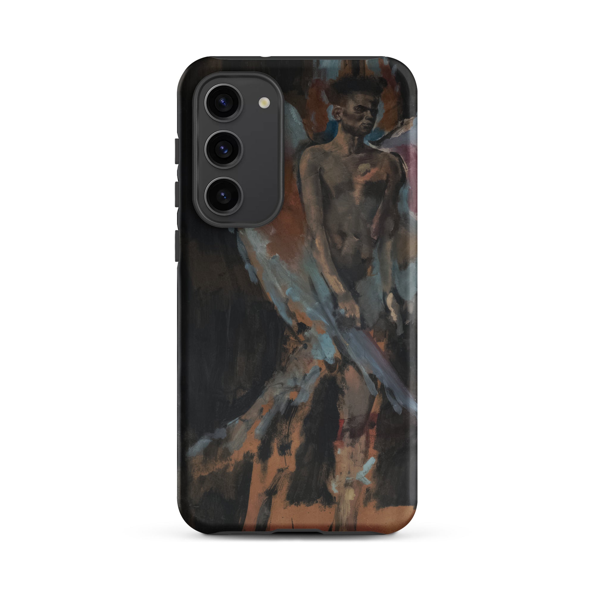 The Angel of Sodom - Christian Berard Samsung Case, Galaxy S23 Plus / Matte, Black Smartphone Case Abstract Painting Angelic Figure