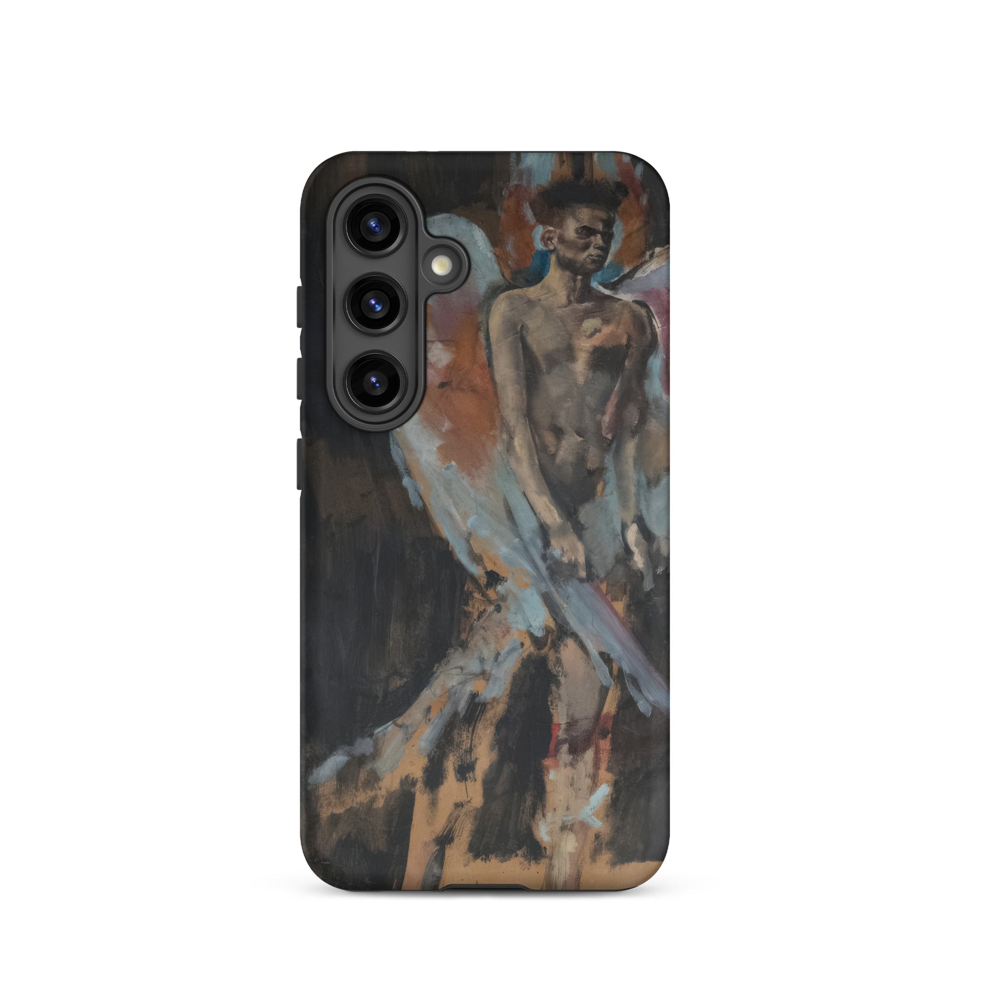 The Angel of Sodom - Christian Berard Samsung Case, Galaxy S24 / Matte, Black Smartphone Case Abstract Painting Nude Figure Bird