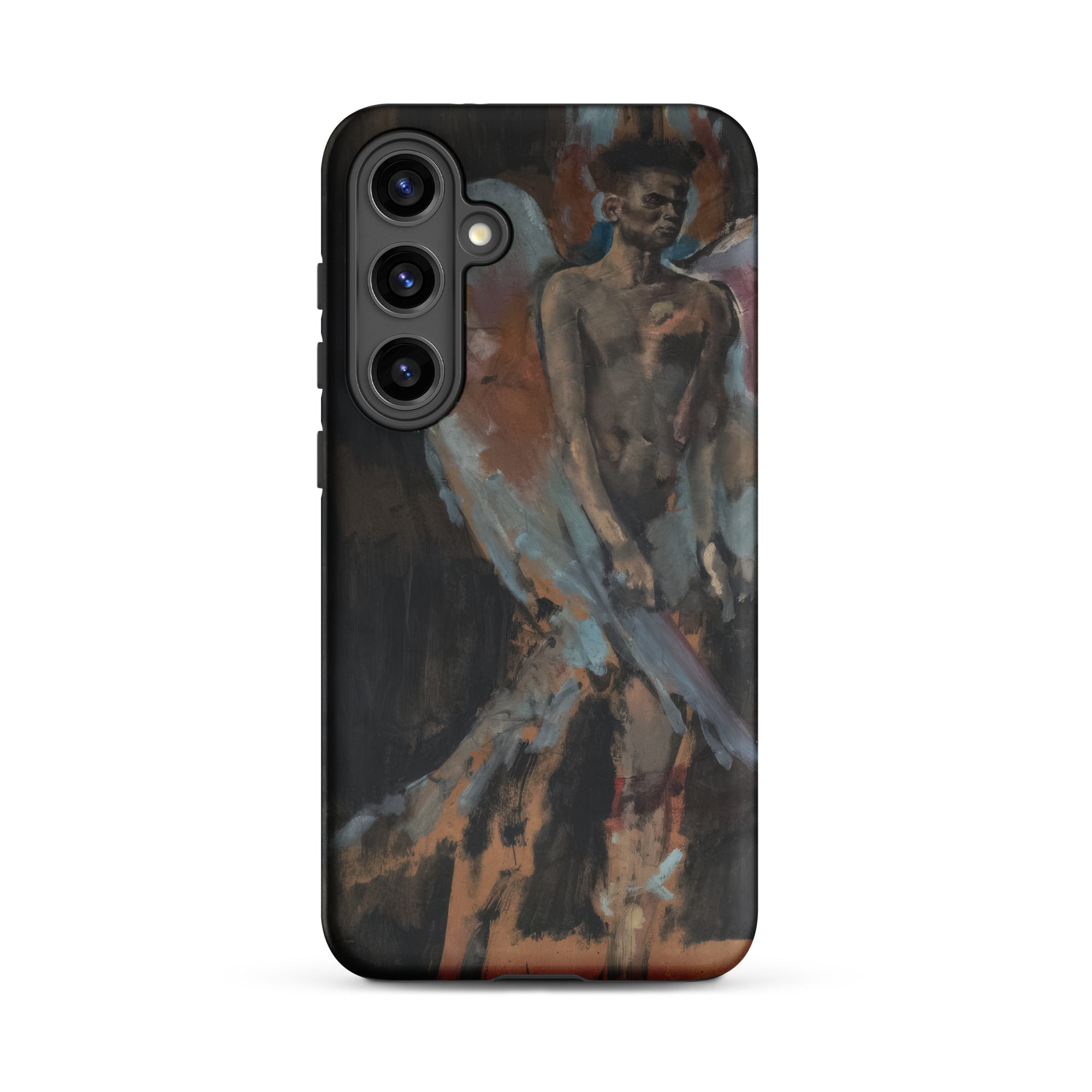 The Angel of Sodom - Christian Berard Samsung Case, Galaxy S24 Plus / Matte, Black Smartphone Painted Male Figure Design