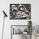 Animal Legend - Franz Marc expressionistischer Holzschnitt-Kunstdruck / Leinwand, Poster-Drucke & visuelle Kunstwerke, Toby Leon