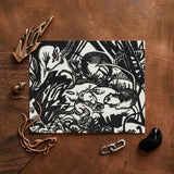 Animal Legend - Franz Marc Expressionist Woodcut Art Print / Canvas Black White Linocut Artwork Stylized Animals Dense Forest-like Franz