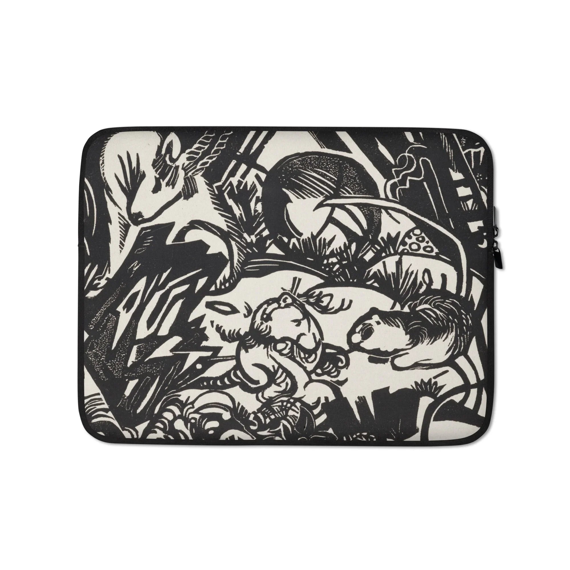 Animal Legend - Franz Marc Woodcut Art Laptop Sleeve 13″ Computer Covers & Skins