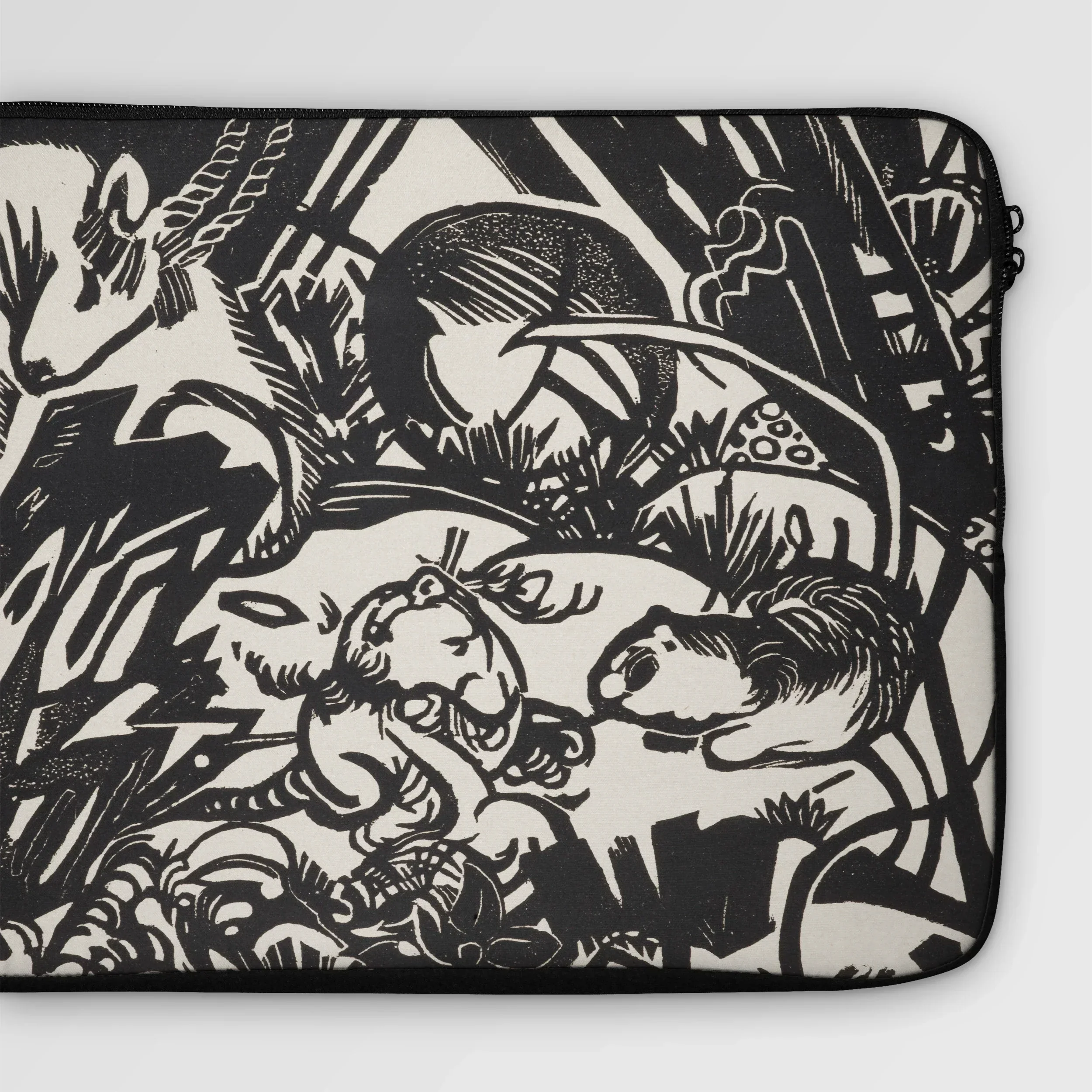 Animal Legend - Franz Marc Woodcut Art Laptop Sleeve