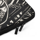 Animal Legend - Franz Marc Woodcut Art Laptop Sleeve, Zippered Laptop Sleeve Abstract Black White Graphic Design