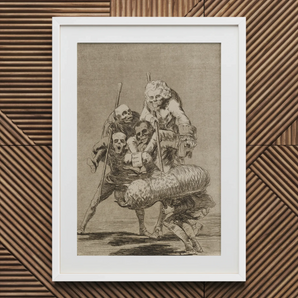 What one does to Another - Francisco De Goya Art Print, 20x30’’ / 51x76cm / White Frame / 2’’ Matboard, Framed Skeletal Figures Macabre