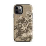 What one does to Another - Francisco De Goya Iphone Case, 11 Pro / Matte, Iphone Pro Vintage-style Sketch Five Zombie-like Figures