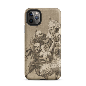 What one does to Another - Francisco De Goya Iphone Case, 11 Pro Max / Matte, Brown Iphone Pro Case Vintage Elderly Figures
