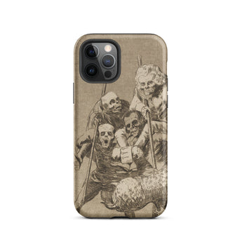 What one does to Another - Francisco De Goya Iphone Case, 12 Pro / Matte, Iphone Case Macabre Vintage-style Illustration Skeletal Figures