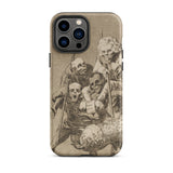What one does to Another - Francisco De Goya Iphone Case, 13 Pro Max / Matte, Iphone Case Vintage-style Illustration Skeletal Figures