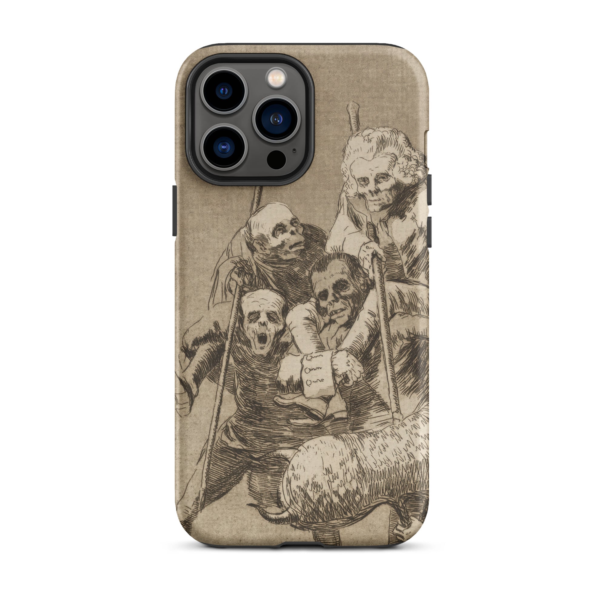 What one does to Another - Francisco De Goya Iphone Case, 13 Pro Max / Matte, Iphone Case Vintage-style Illustration Skeletal Figures