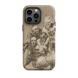 What one does to Another - Francisco De Goya Iphone Case, 14 Pro Max / Matte, Iphone Sepia-toned Art Print Skeletal Figures Sheep