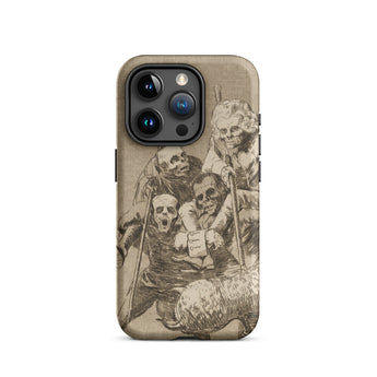 What one does to Another - Francisco De Goya Iphone Case, 15 Pro / Matte, Iphone Pro Max Vintage-style Skeletal Case