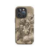 What one does to Another - Francisco De Goya Iphone Case, 16 Pro / Matte, Smartphone Macabre Sepia-toned Illustration Skeletal Figures