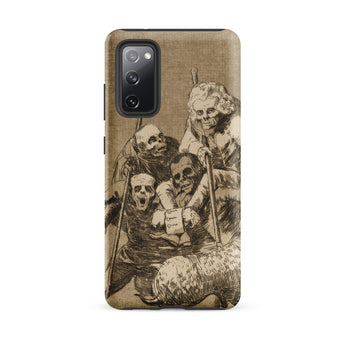What one does to Another - Francisco De Goya Phone Case Samsung Galaxy S20 Fe / Matte Phone Case Sepia-toned Detailed Illustration Skeletal