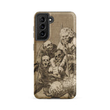 What one does to Another - Francisco De Goya Phone Case Samsung Galaxy S21 Fe / Matte Vintage-style Phone Case Sepia-toned Sketch Skeletal