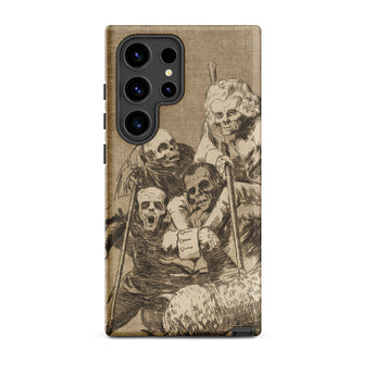 What one does to Another - Francisco De Goya Phone Case Samsung Galaxy S24 Ultra / Matte Phone Case Sepia-toned Illustration Skeletal