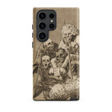 What one does to Another - Francisco De Goya Samsung Case, Galaxy S23 Ultra / Matte, Smartphone Case Illustration Five Elderly Emaciated