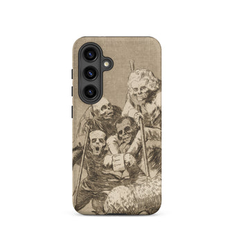 What one does to Another - Francisco De Goya Samsung Case, Galaxy S24 / Matte, Phone Case Vintage-style Illustration Five Skeletal Ghoulish