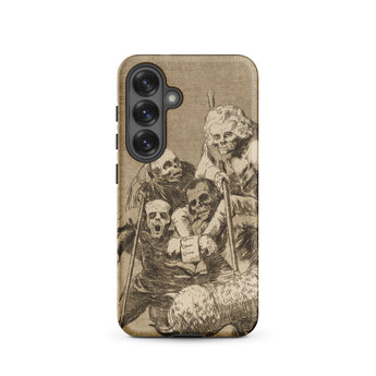 What one does to Another - Francisco De Goya Samsung Case, Galaxy S25 / Matte, Smartphone Vintage-style Illustration Skeletal Figures Woman