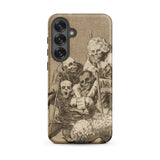 What one does to Another - Francisco De Goya Samsung Case, Galaxy S25 Plus / Matte, Smartphone Vintage Skeletal Art Design