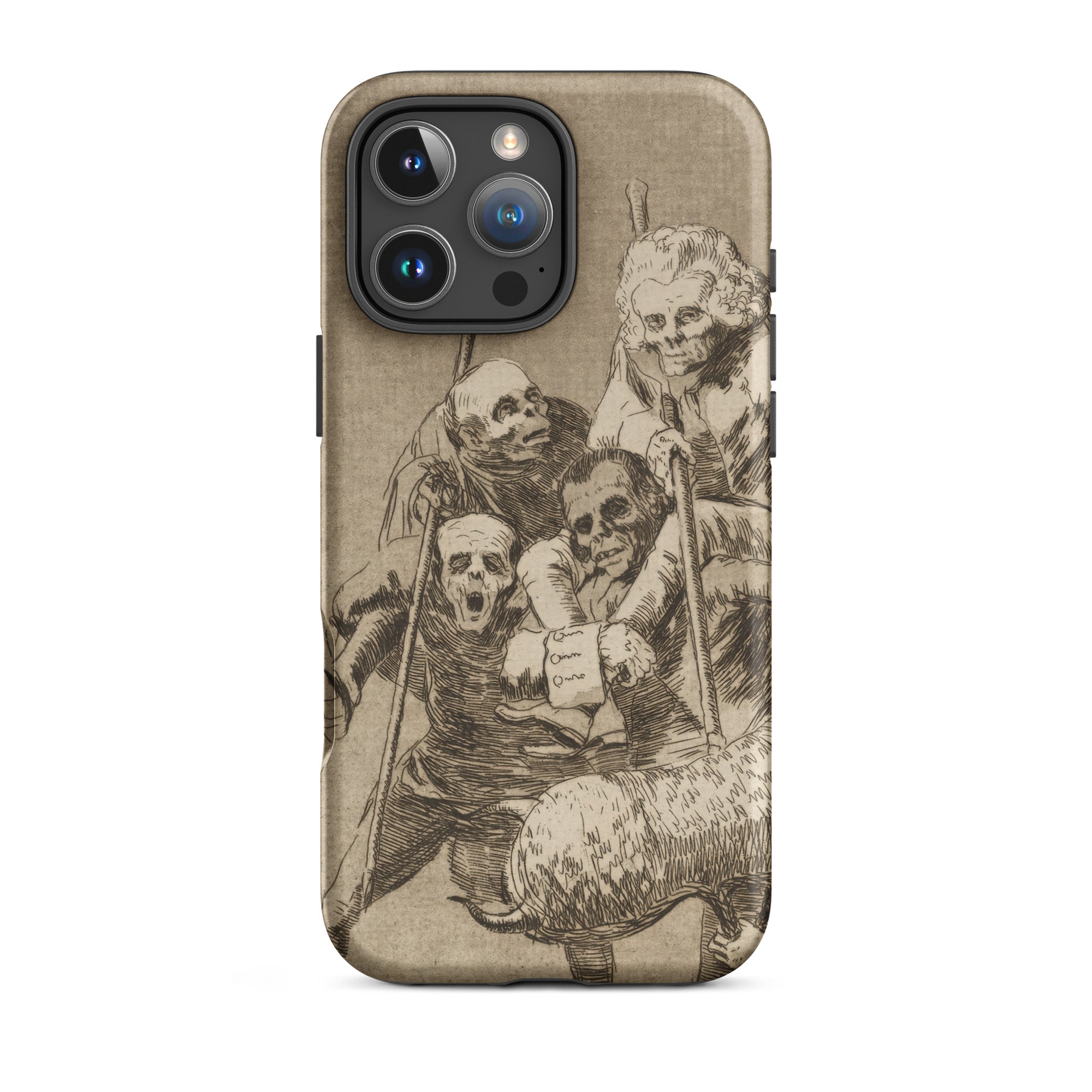 What one does to Another - Francisco Goya Iphone Case, 16 Pro Max / Matte, Iphone 15 Pro Max Antique-style Five Ghoulish Figures