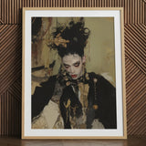 Antoine Gay French Vampire Art Print in Natural Frame