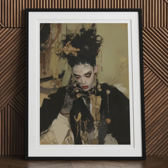 Antoine - Gay French Vampire Art Print, 24x32’’ / 61x81cm / Unframed, Framed Portrait Person Dramatic Gothic-style Makeup Costume
