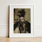 Antoine - Gay French Vampire Art Print / Canvas, 12x16’’ / 31x41cm / White Frame / Matboard, Posters Prints & Visual Artwork, Toby Leon