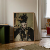 Antoine - Gay French Vampire Art Print / Canvas Framed Portrait Person Elaborate Dark Hair Adorned Gold Gay French Vampire, Vampire