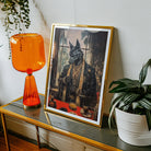 Anubis Modern Egyptian God Art Print, 18x24’’ / 46x61cm / Unframed, Framed Artwork Anthropomorphic Wolf Dressed Ornate Clothing Jewelry