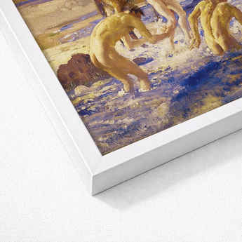 White Framed Art Print Vibrant Impressionist Painting Nude George Washington Lambert, Captures