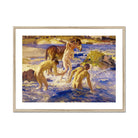 Anzacs Bathing - George Washington Lambert Art Print, Framed Painting Nude Bathers Donkey