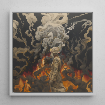 Apocalypso - Beautiful Apocalypse Art Print / Canvas, 12x12’’ / 31x31cm / White Frame, Posters Prints & Visual Artwork, Toby Leon