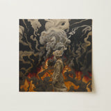 Apocalypso - Beautiful Apocalypse Art Print / Canvas Square Canvas Painting Figure Muted Earth Tones Amidst Beautiful Apocalypse Art, World
