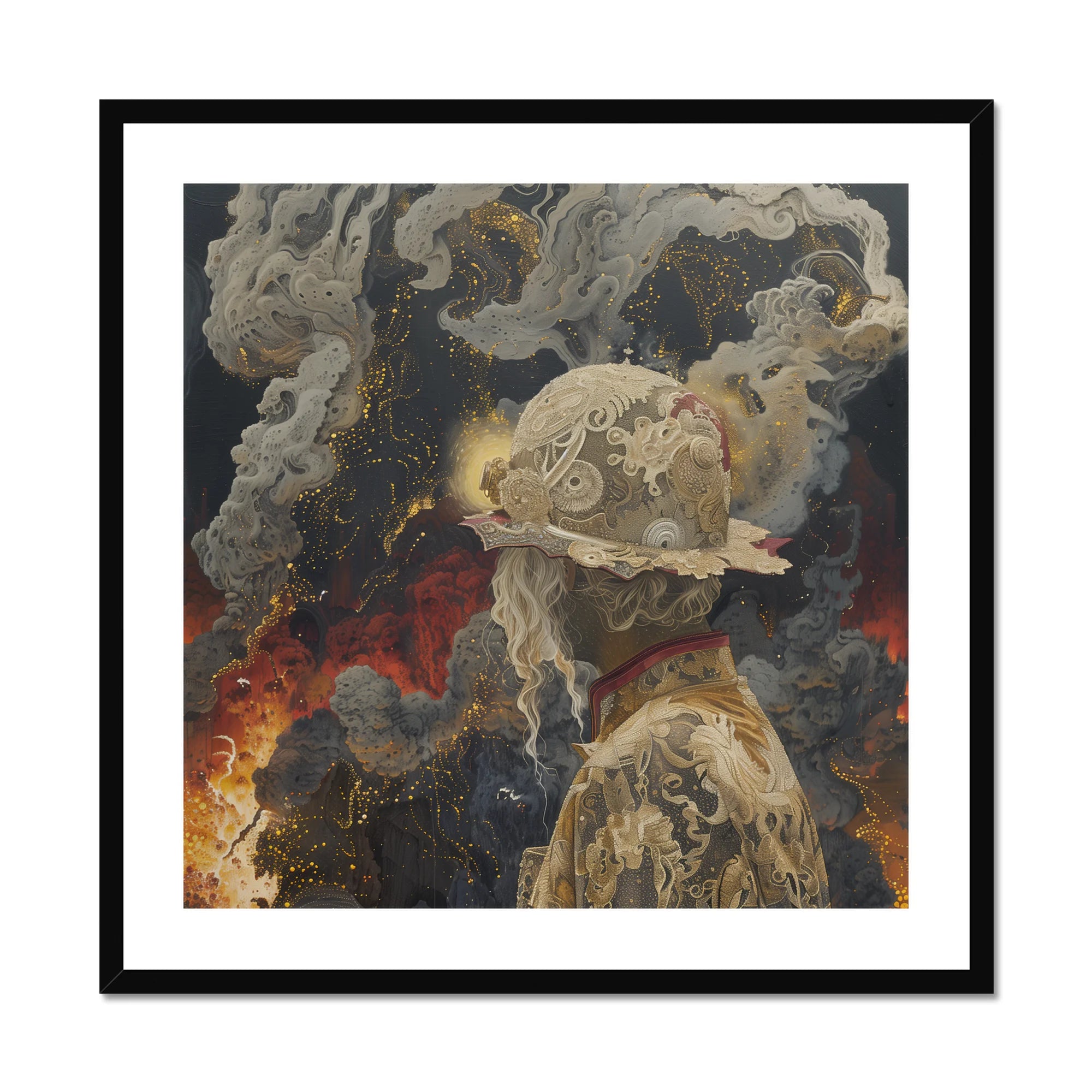 Apocalypso - Beautiful Apocalypse Art Print, Framed Art Print Figure Ornate Lace Attire