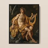 Apollo - Follower of Charles Meynier Art Print / Canvas Framed Classical Painting Muscular Bare-chested Male Figure Curly Laurel Wreath