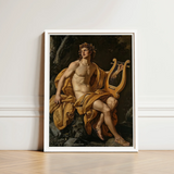 Apollo - Follower of Charles Meynier Art Print / Canvas Framed Classical Painting Muscular Bare-chested Male Figure Golden Laurel Wreath