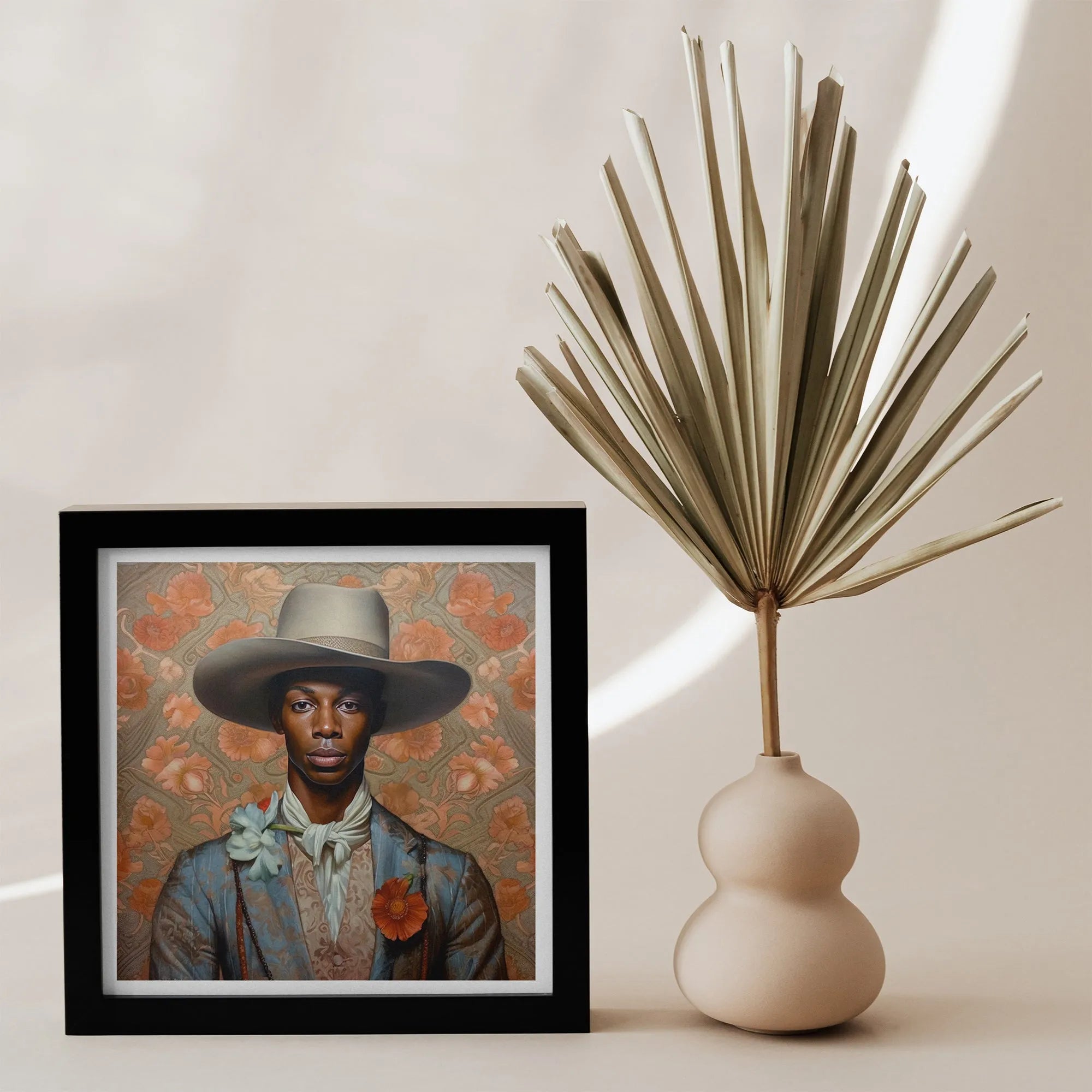 Apollo - Gay Black Cowboy Art - Afroamerican Queerart Dandy - 12’x12’ - Posters Prints & Visual Artwork - Aesthetic Art