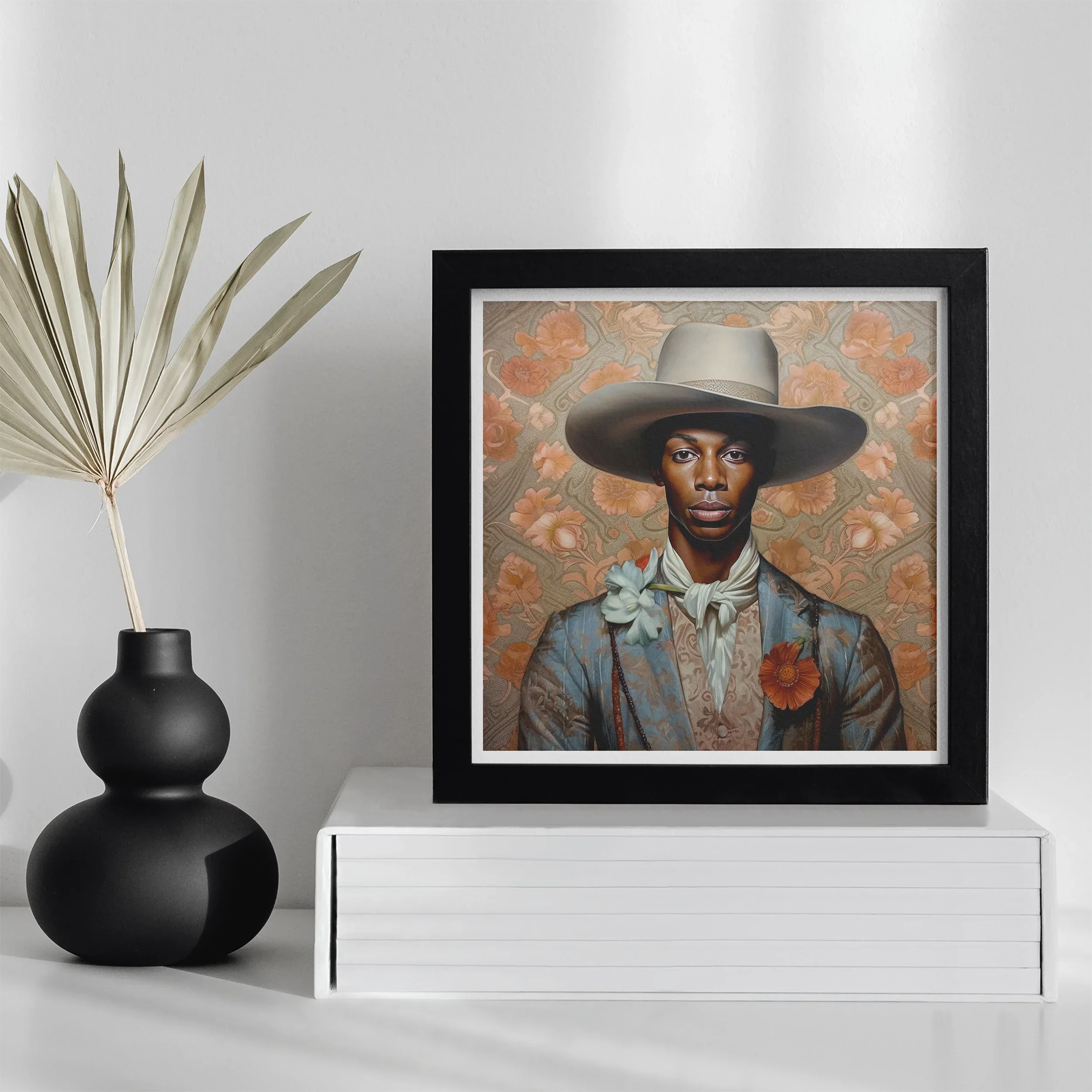 Apollo - Gay Black Dandy Cowboy Art Print 16’’x16’’ Posters Prints & Visual Artwork