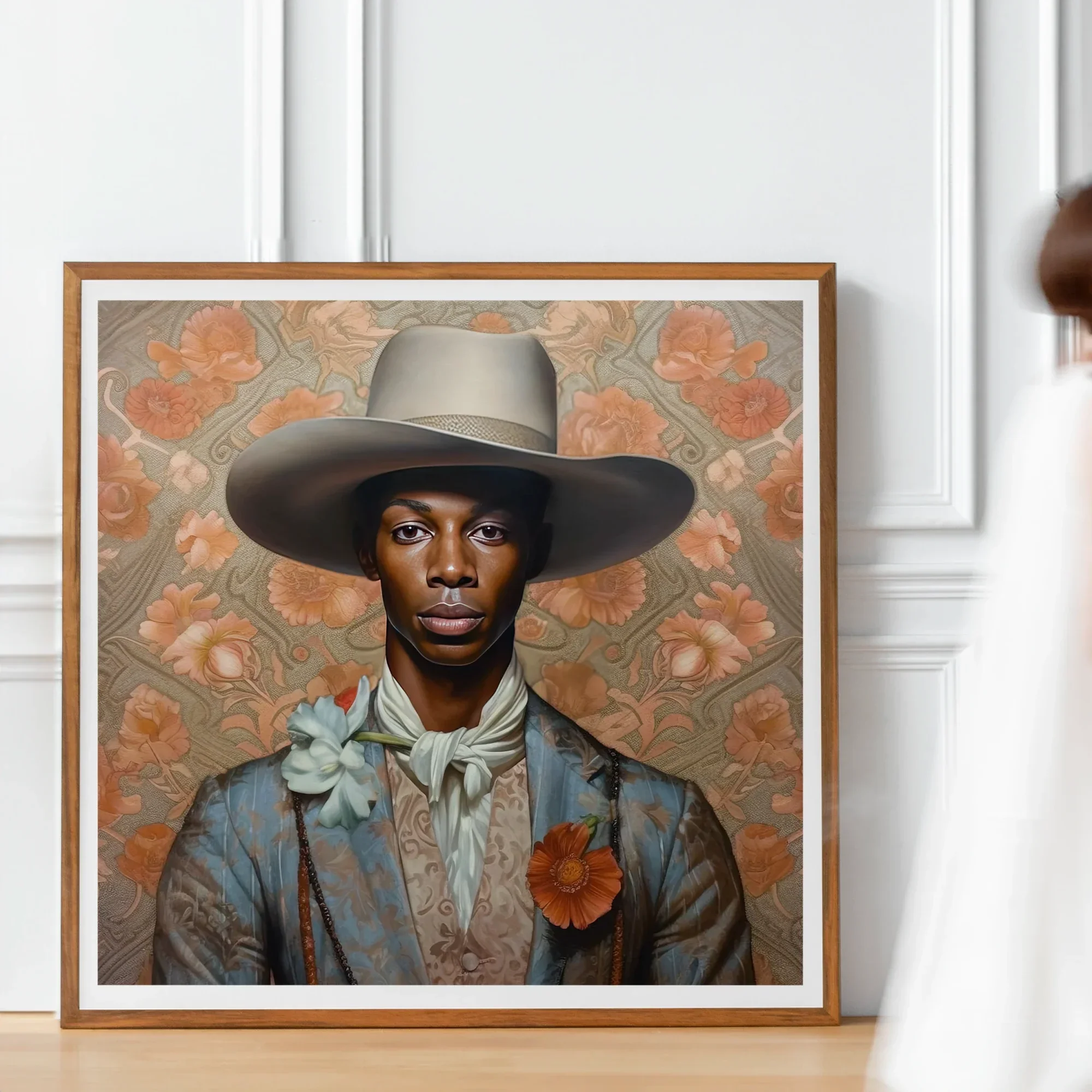 Apollo - Gay Black Dandy Cowboy Art Print 40’’x40’’ Posters Prints & Visual Artwork