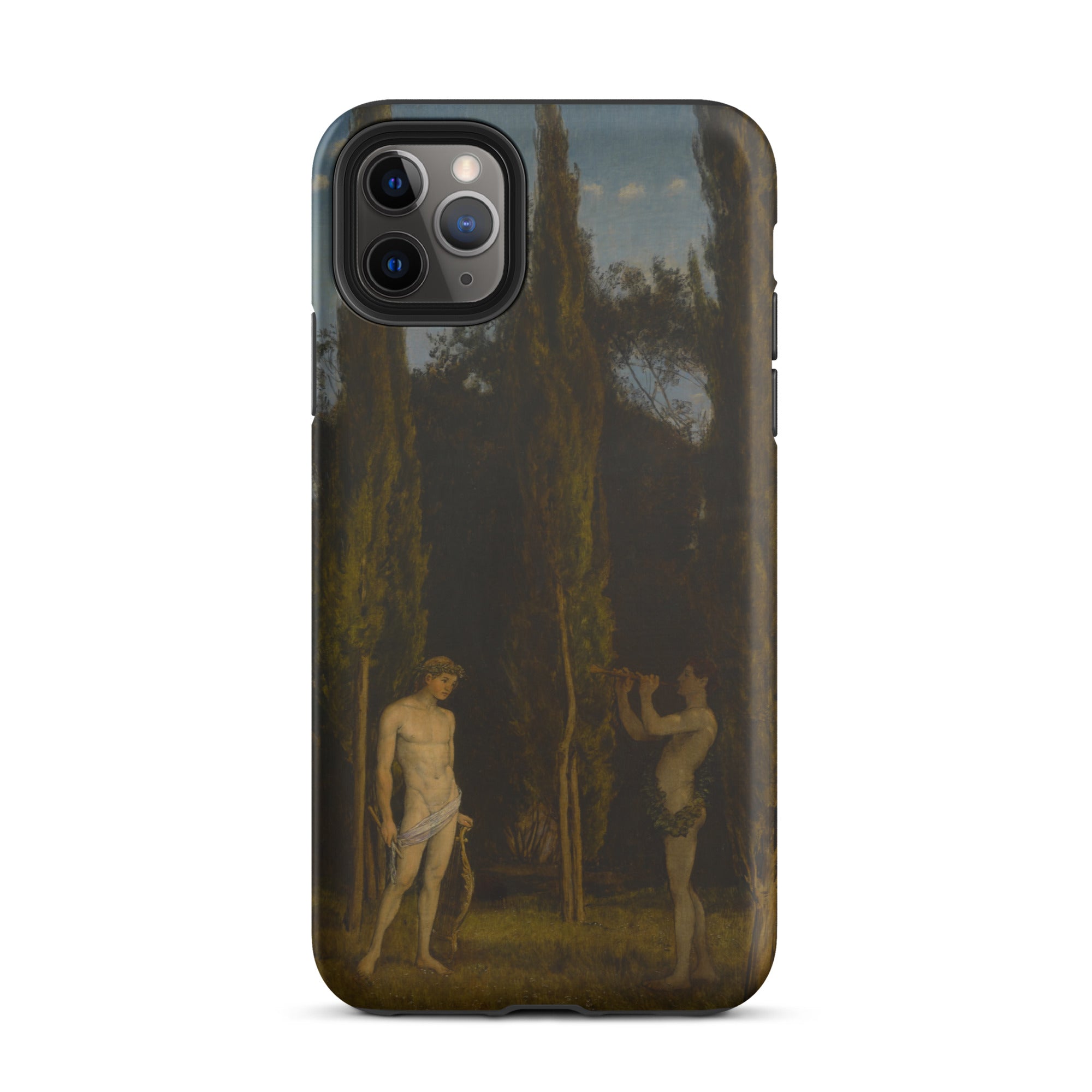 Apollo & Marsyas Hans Thoma Greek Myth Iphone Case, 11 Pro Max / Matte, Phone Case Classical Painting