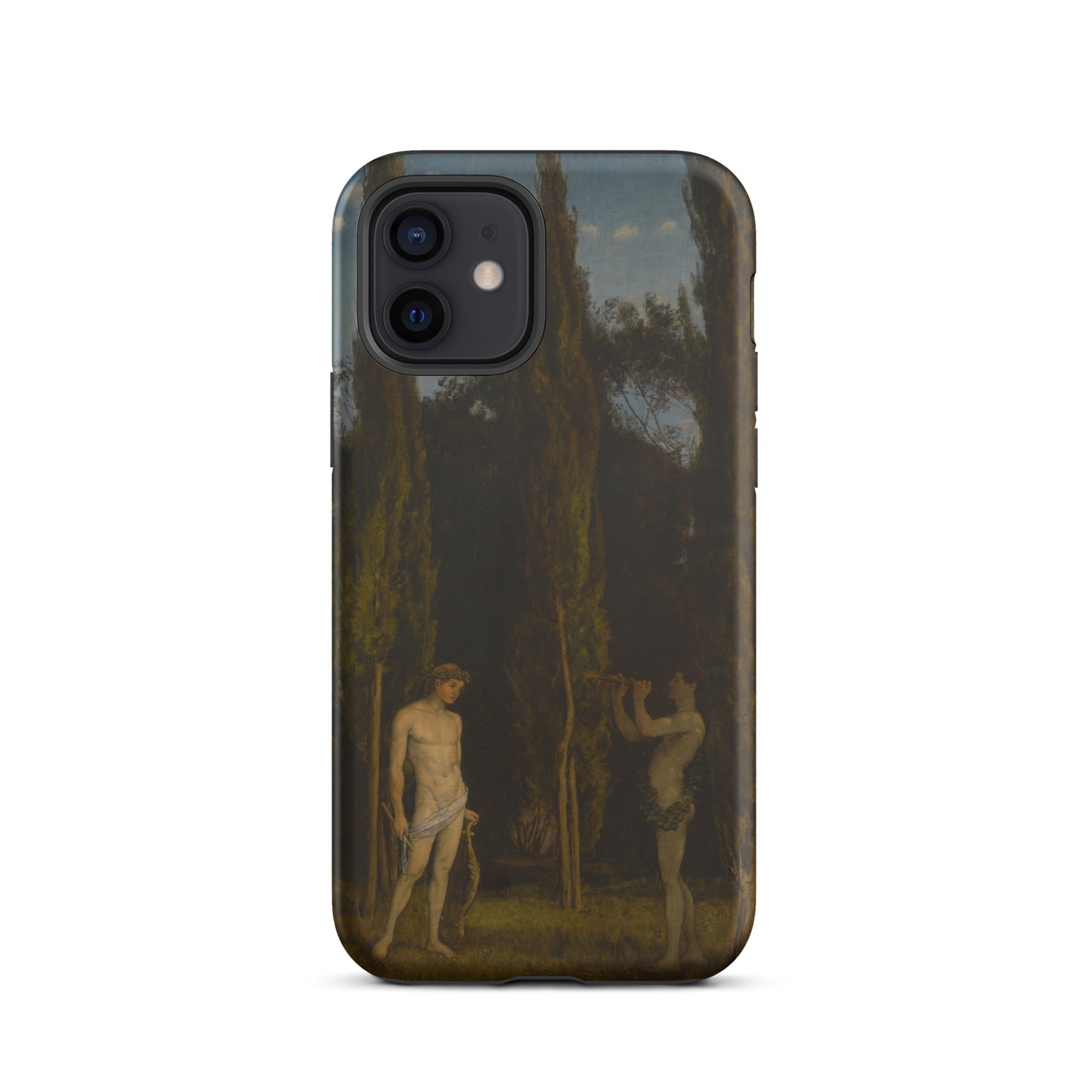 Apollo & Marsyas Hans Thoma Greek Myth Iphone Case, 12 / Matte, Phone Case Classical Painting