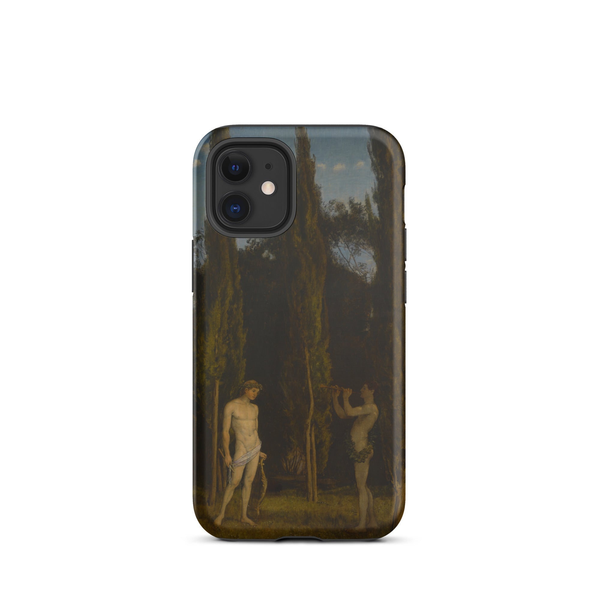 Apollo & Marsyas Hans Thoma Greek Myth Iphone Case, 12 Mini / Matte, Phone Case Classical Art Print