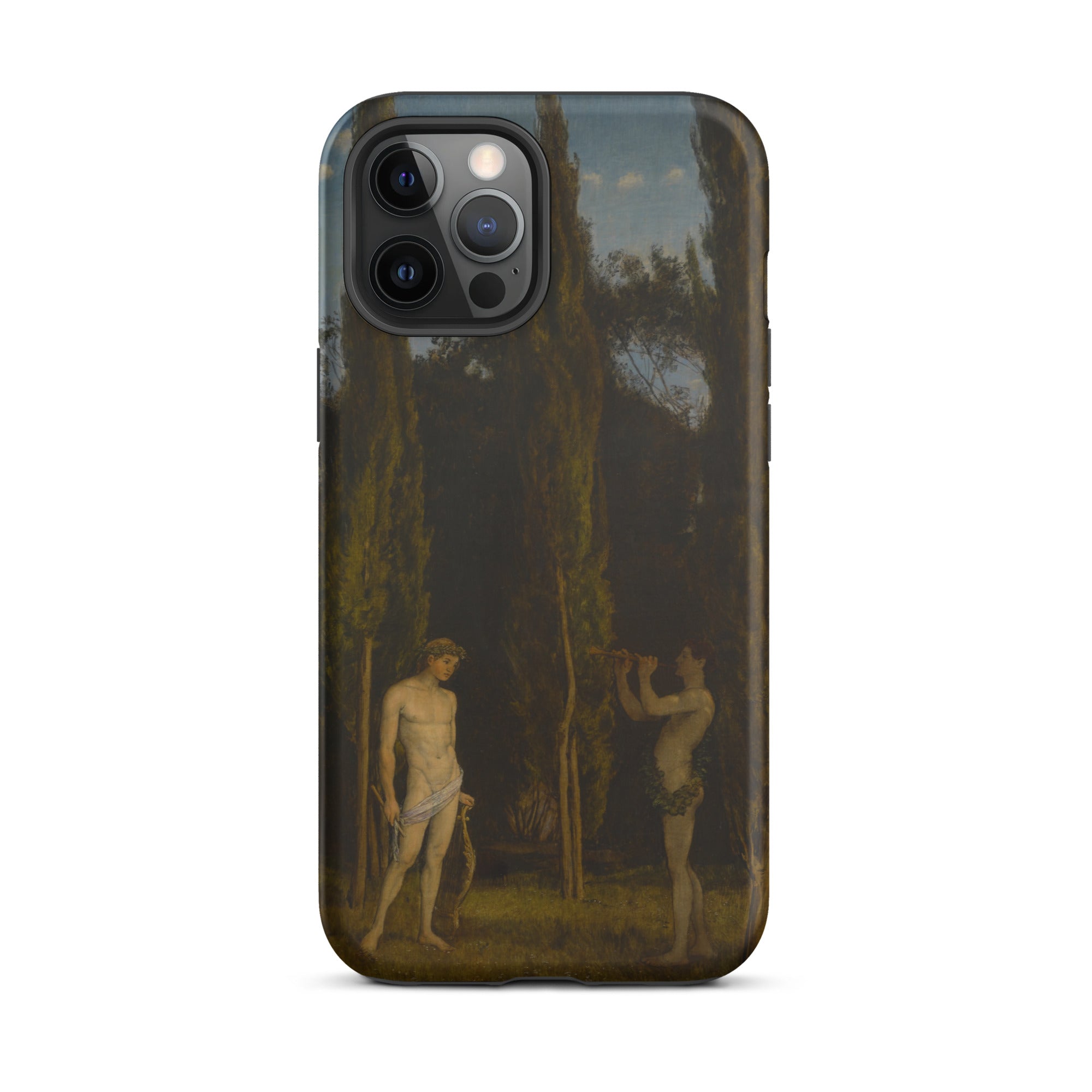 Apollo & Marsyas Hans Thoma Greek Myth Iphone Case, 12 Pro Max / Matte, Artistic Phone Case