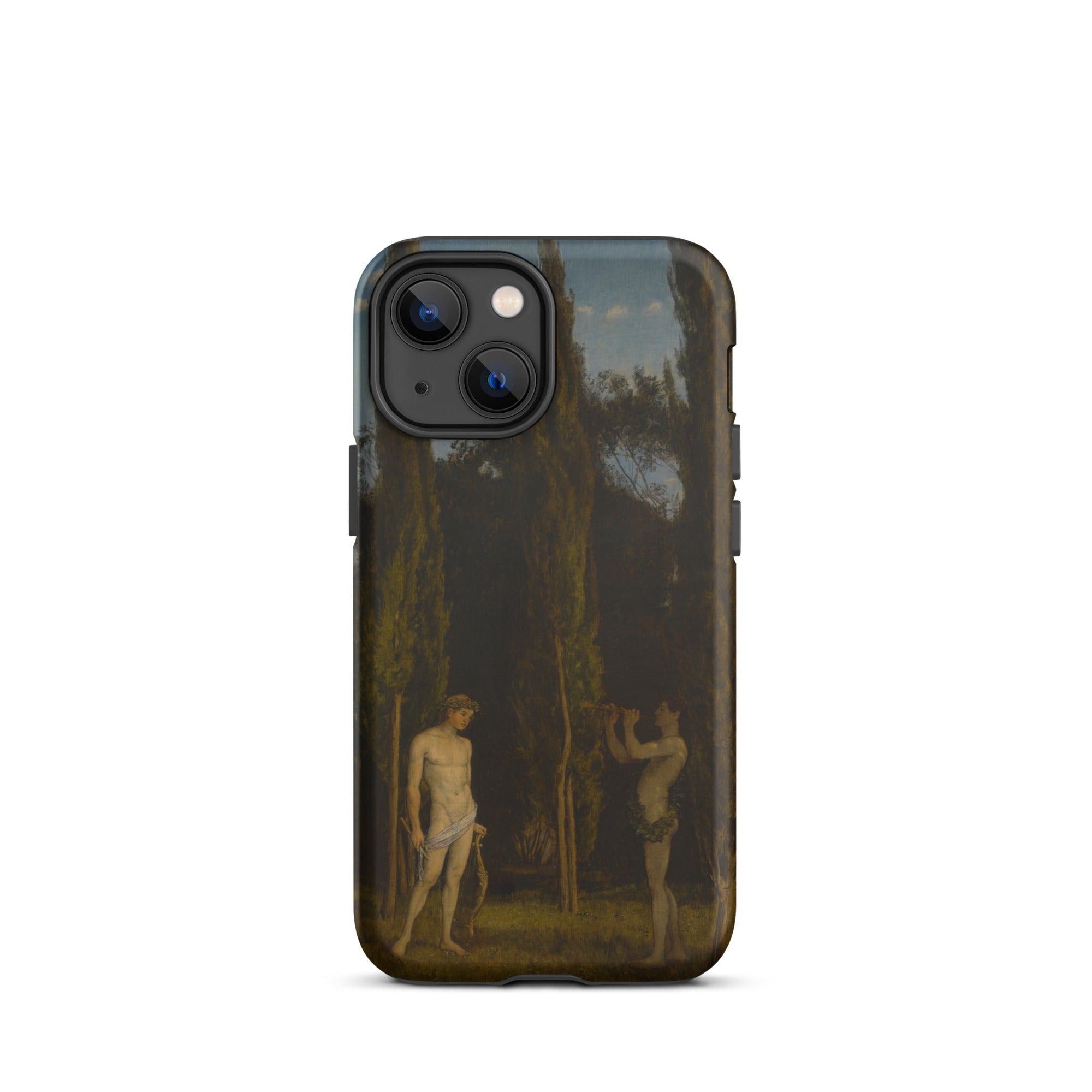 Apollo & Marsyas Hans Thoma Greek Myth Iphone Case, 13 Mini / Matte, Art Adorned Iphone Case