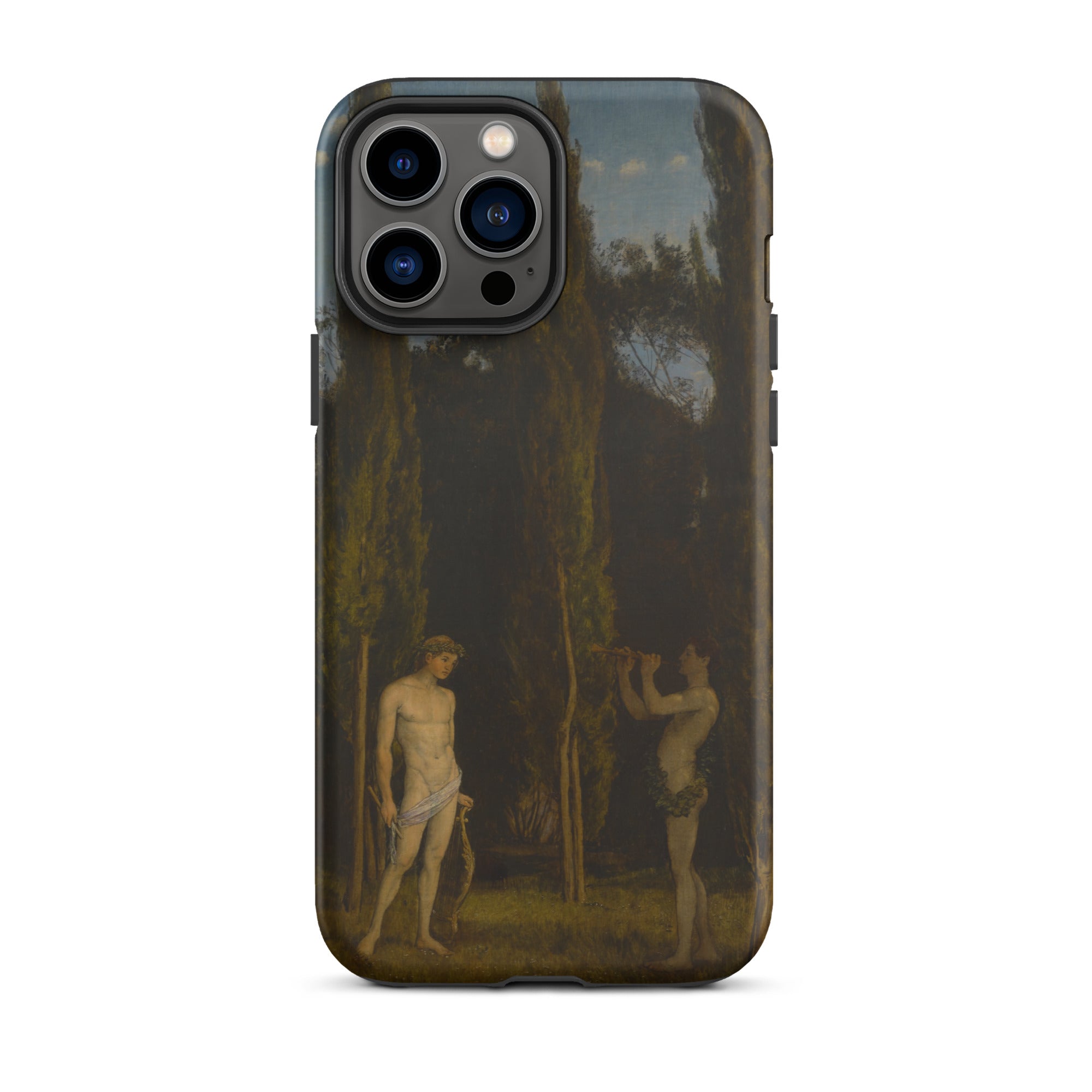 Apollo & Marsyas Hans Thoma Greek Myth Iphone Case, 13 Pro Max / Matte, Artistic Phone Case
