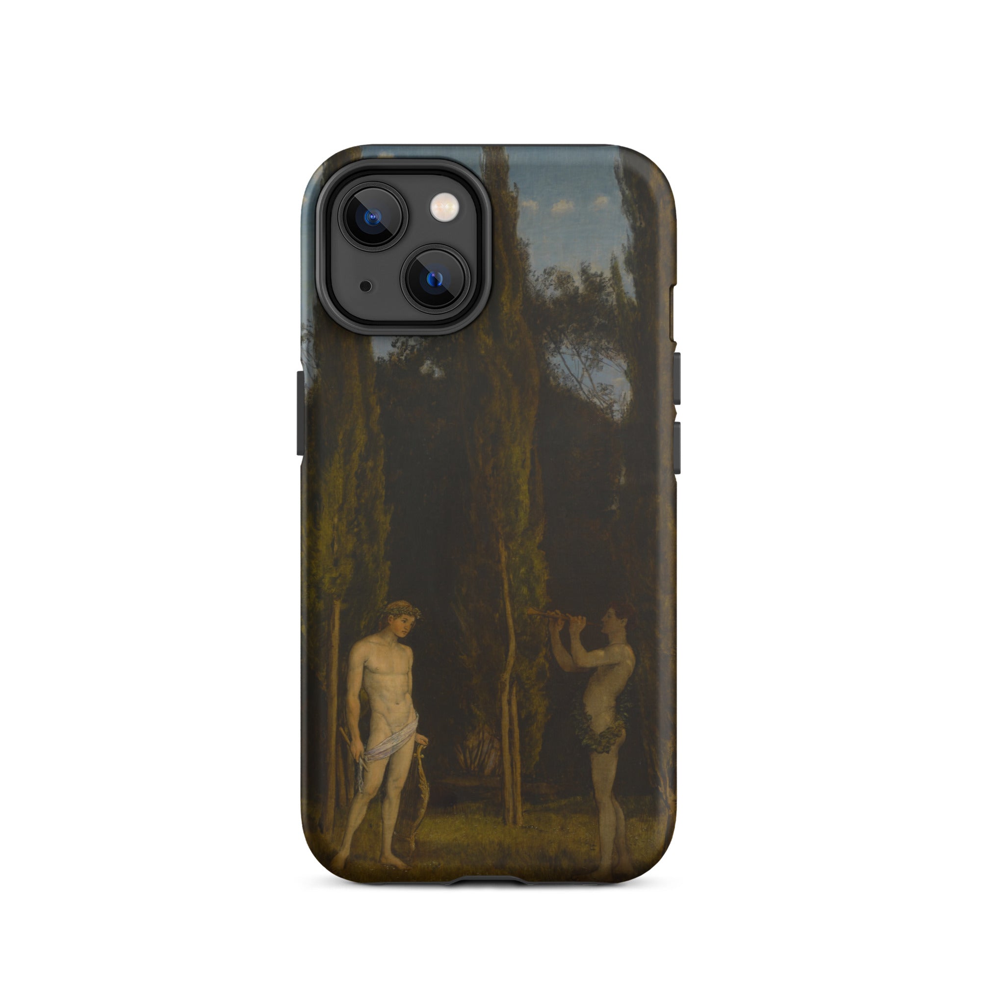 Apollo & Marsyas Hans Thoma Greek Myth Iphone Case, 14 / Matte, Phone Case Classical Art