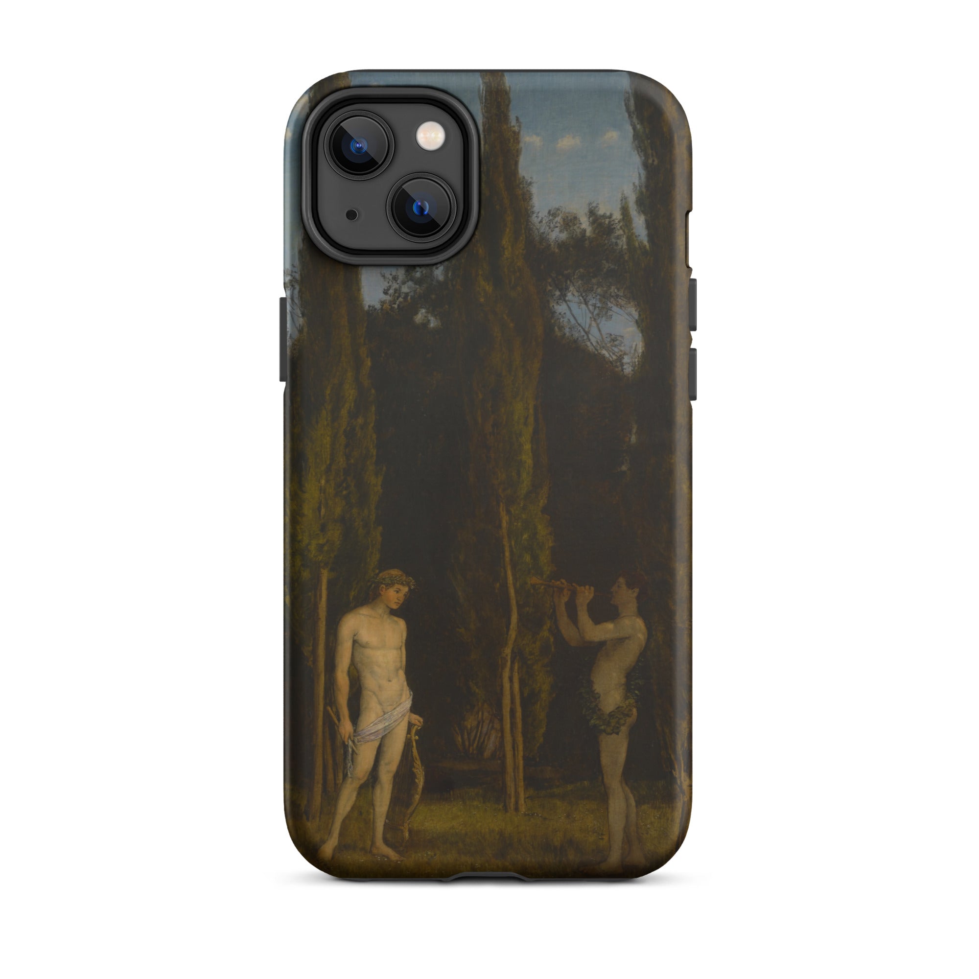 Apollo & Marsyas Hans Thoma Greek Myth Iphone Case, 14 Plus / Matte, Iphone Case Classical Art