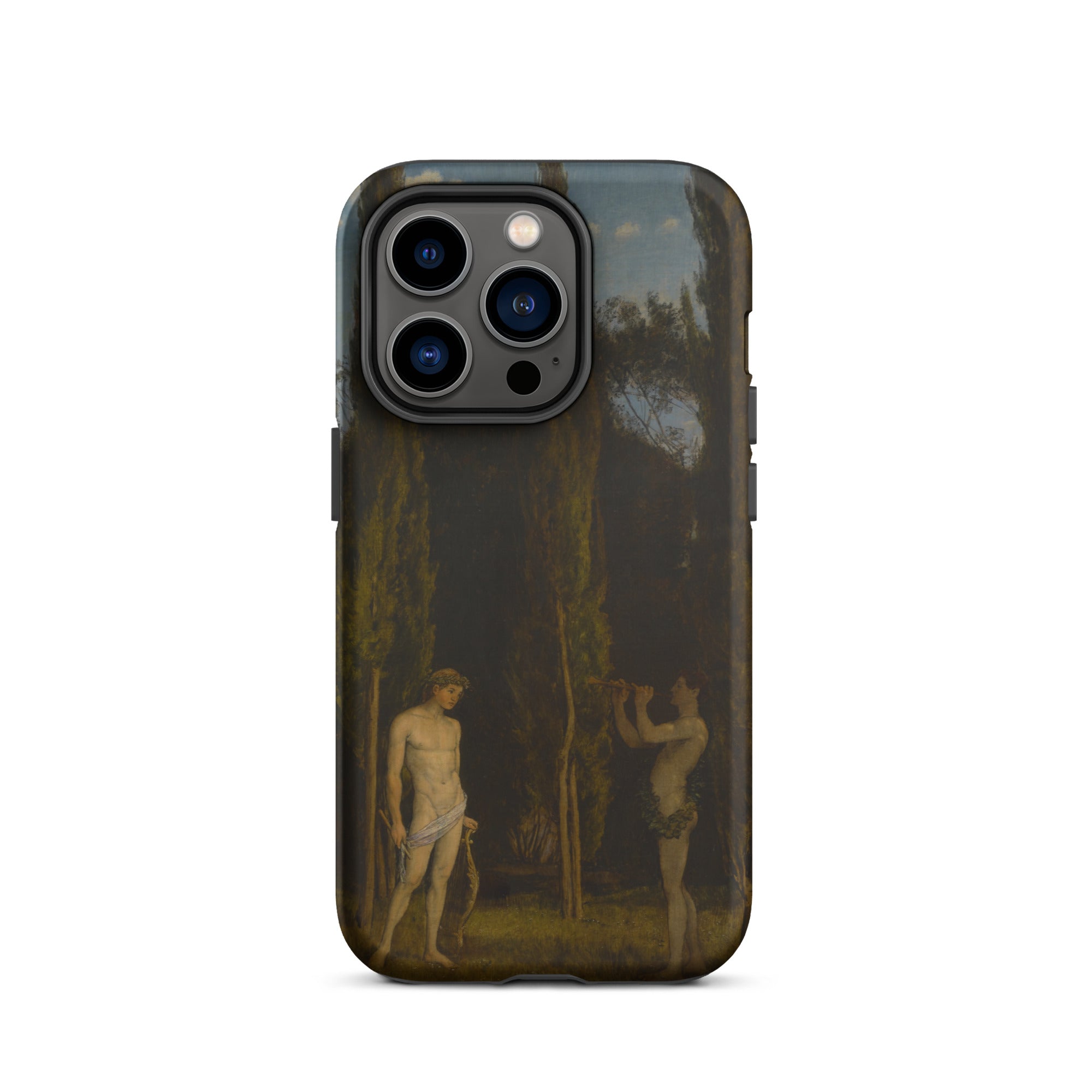 Apollo & Marsyas Hans Thoma Greek Myth Iphone Case, 14 Pro / Matte, Phone Case Classical Art